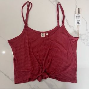NWT LEGACI coral pink crop top size medium